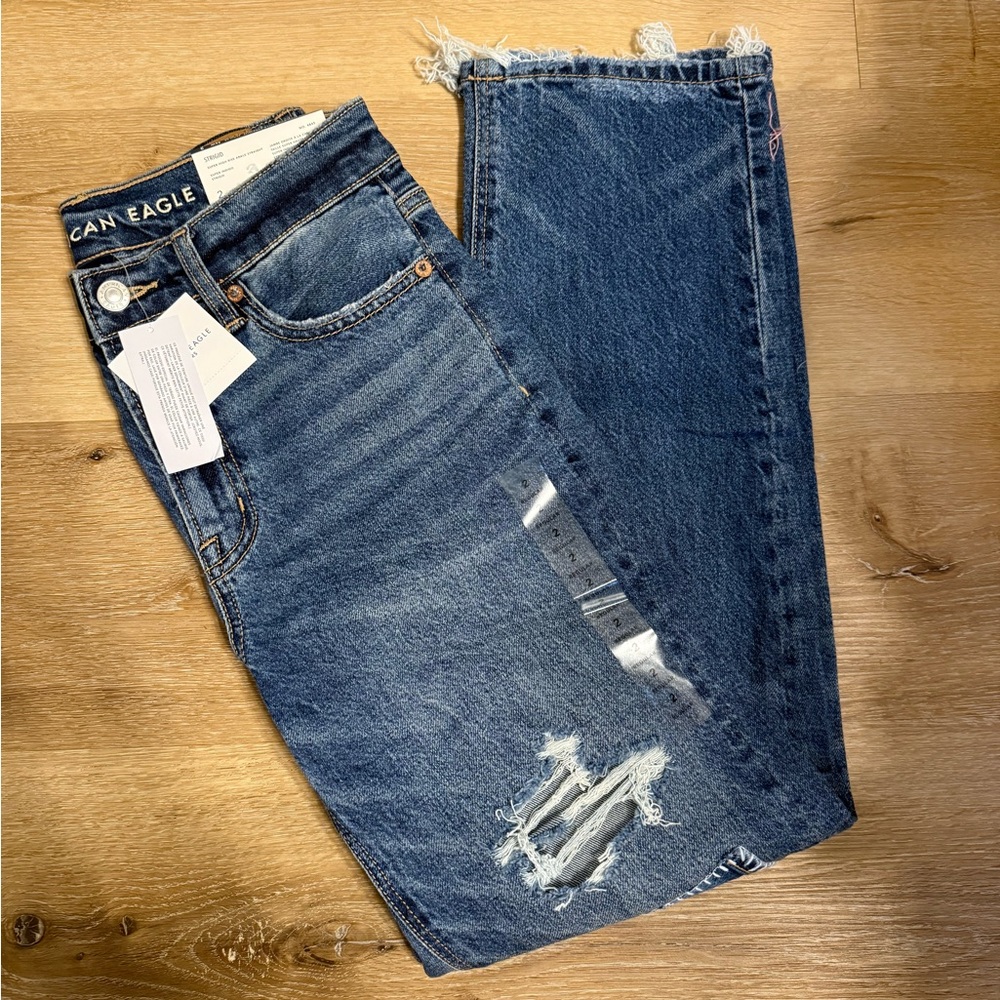 American Eagle Outfitters Blue Distressed Jeans